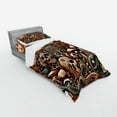 thumbnail image 2 of Ambesonne Boho Esoteric Bedding Set 3 Pcs, Hidden Woodland Skull, Twin, Cream Paprika Cadet Blue, 2 of 2