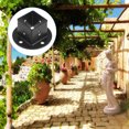 thumbnail image 5 of 4pcs Square Floor Flange, 2" X2" Post Base Brackets Wall Mount for Deck Railing Mailbox, Black, 5 of 6