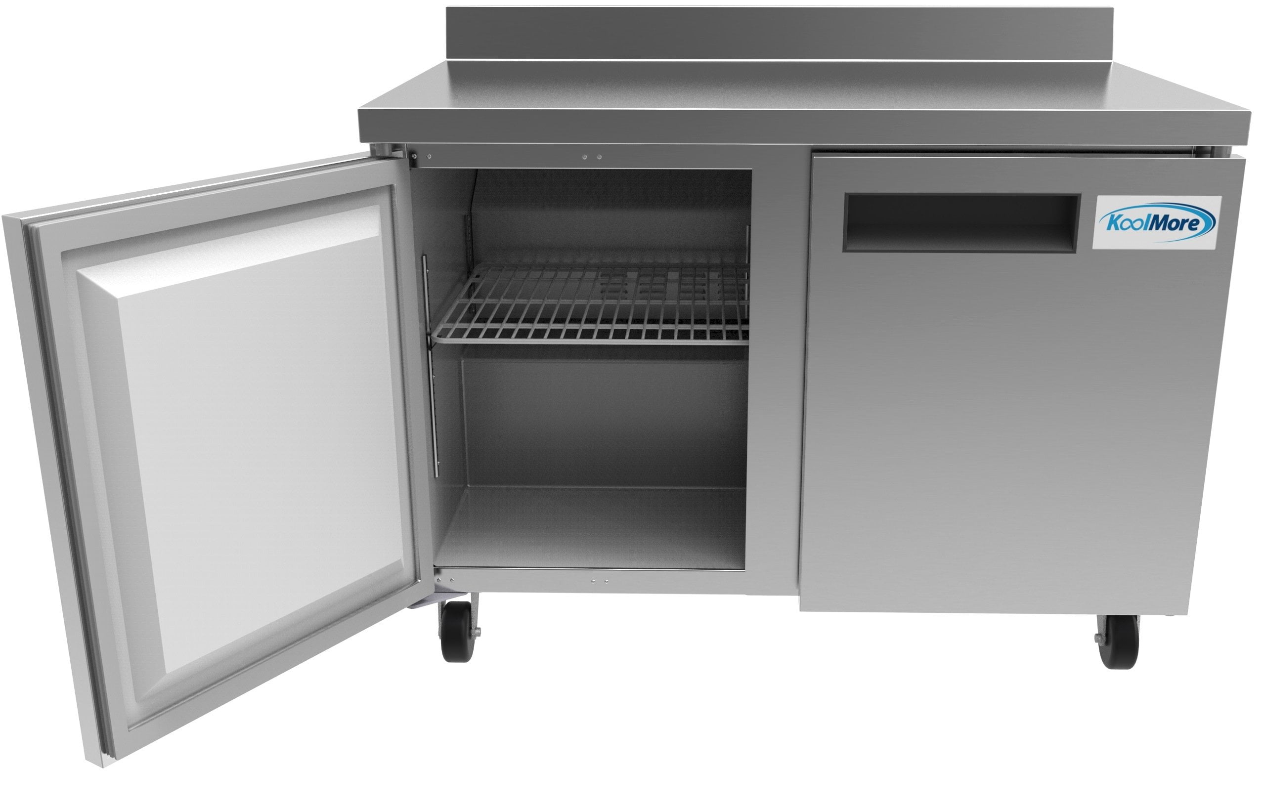 KoolMore 48 in. Commercial Two Door Worktop Refrigerator in Stainless Steel,  12 Cu. ft.