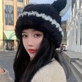 thumbnail image 3 of APEXFWDT Fluffy Knit Beanie Hats for Women Winter Furry Warm Knit Crochet Skull Cap Outdoor Peruvian Cover Ears Beanie Hat Ear Flaps Sherpa Ski Snow Hats Knit Fleece Lined Hats, 3 of 6