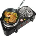 thumbnail image 2 of Dsseng Hot Plate 2000W Double Burner Electric Cooktop Portable Stove Top Heating Hot Plate Stove for Kitchen Camping, 2 of 5