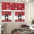 thumbnail image 3 of Snowman Christmas Kitchen Curtains and Valances Set Xmas Rod Pocket Valance and Tier Set for Bedroom Kitchen Cafe Living Room Bathroom, 54'''' x 36'''', 3 of 6