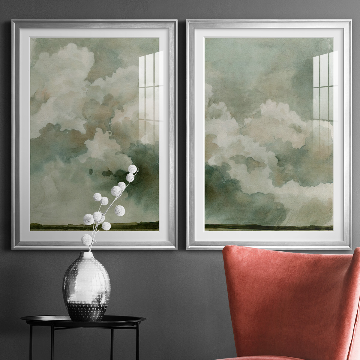 Wexford Home Coming Rain I Premium Framed Print, 18.5" x 24.5" - Ready to Hang, Silver (Set of 2)