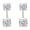 Rose Gold Plated Silver, variant on Earring Jackets with Cubic Zirconia – Sterling Silver, Adjustable Drop Design – 1.50 CTW (5.25mm & 6.50mm Stones) - Platinum Plated Silver
