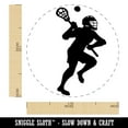 thumbnail image 2 of Lacrosse Player with Stick and Ball Self-Inking Rubber Stamp Ink Stamper - Brown Ink - Medium 1 Inch, 2 of 7