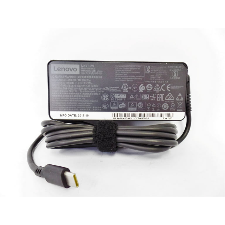 Lenovo 65W USB C AC Adapter For P/N: ADLX65YLC3A, SA10M13943, 01FR028 