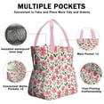 thumbnail image 3 of Pioneer Flower Drawstring Lunch Bag Women - Drawstring Lunch Bag Insulated for Work Office - Stain-Resistant Large Lunchbags for Women with Multi-Pockets, 3 of 6