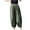 Green-22, variant on REALiKUN Women's Linen Lantern Pants Casual Cropped Wide Leg Trousers Elastic Waist with Pockets
