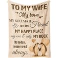 thumbnail image 1 of unique Gift for Wife, Birthday Gifts for Wife from Husband, Romantic Wedding Anniversary Blanket, 1 of 5