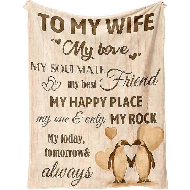 unique Gift for Wife, Birthday Gifts for Wife from Husband, Romantic Wedding Anniversary Blanket