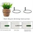 thumbnail image 7 of Set of 3 Flower Pot Holder Ring Wall Mounted ,Heavy Duty Metal Wall Plant Holder Plant Hanging Bracket Hanger for Outdoor/Indoor，6Inch-Black, 7 of 7