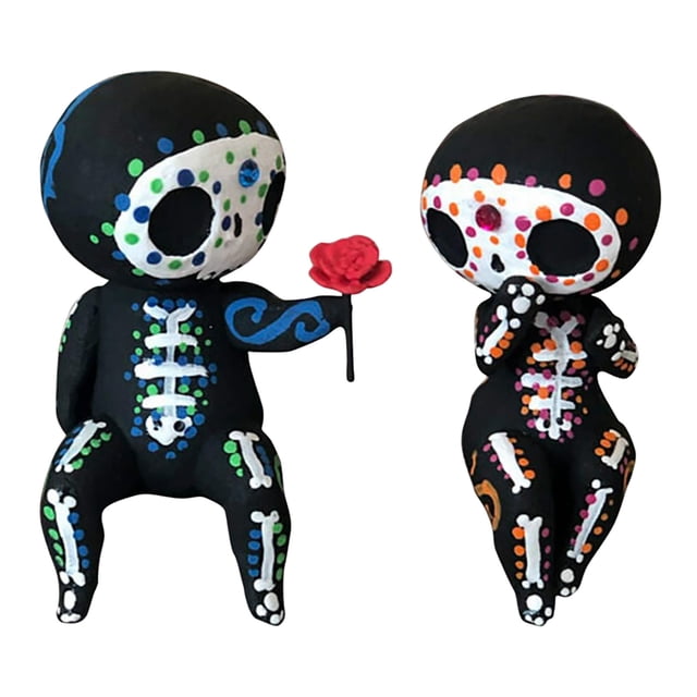 Sugar Skull Coulp Figurine Statues Table Decor Hand Crafts Resin Ornament