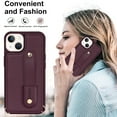 thumbnail image 3 of Allytech iPhone 14 Pro Max Case, With Long Shoulder Strap Hand Strap Stand Cards Holder Shockproof Protective Wallet Case Cover for Apple iPhone 14 Pro Max 6.7" - Winered, 3 of 7
