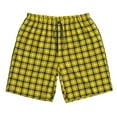 thumbnail image 3 of Uemuo Yellow Checkered Plaid Pattern Men's Swim Trunks Hawaiian Beach Bathing Suit Swimsuits Beach Quick-Dry Shorts with Pockets-, 3 of 9