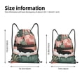 thumbnail image 2 of Honeii Black Cat Pink Bathroom Print Drawstring Backpack,Drawstring Bags String Backpack Gym Cinch Sack Backpack Sport Bag Draw-Small, 2 of 6