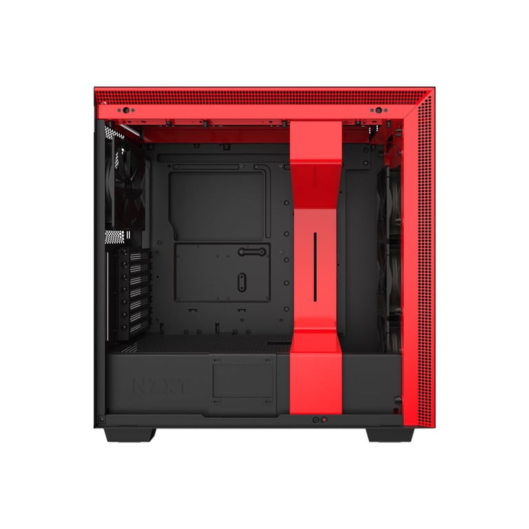 NZXT Case H710 TG Mid-Tower USB Matte Black Red - Walmart.com