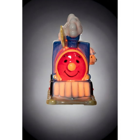 Ceramic Train Engine Nightlight Plug-In for Nursery Baby Gift 3.5"