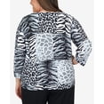 thumbnail image 5 of Alfred Dunner Womens Plus-Size Split Neck Animal Patch Top, 5 of 6