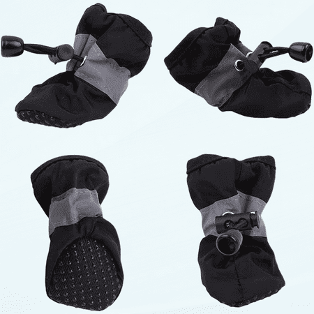 Dog Shoes Pet Boots Breathable Dog Shoes for Small Doggy Drawstring Durable Pet Paw Protector for Hot Pavement Black No. 5