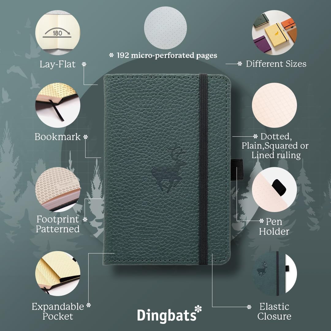 Wildlife A6 Pocket Green Deer Plain, (Hardcover)