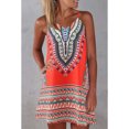 thumbnail image 2 of Fridja Womens Summer Print Color Block Sleeveless Dress A-Line Maxi Mini Sundress　, 2 of 5