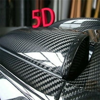 7D Black Carbon Fiber Vinyl Car Auto Wrap Sheet Roll Film Sticker Decal 12" X 60