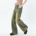 thumbnail image 5 of RUTAYY Women's Jeans Retro Wide Straight Leg High Waisted Loose Fit Daily Wear Elegant Holiday Trousers, 5 of 9