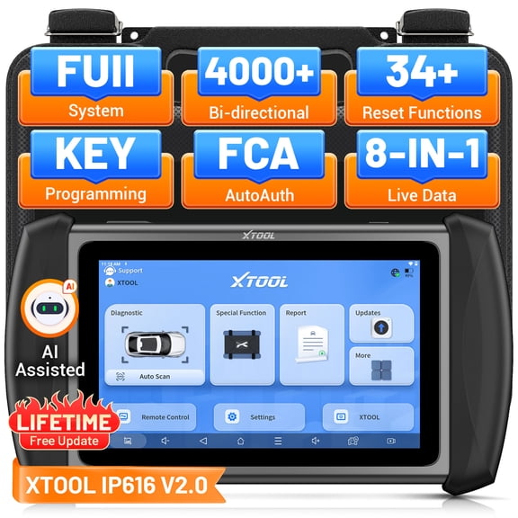 XTOOL IP616 V2.0 OBD2 Scanner Bidirectional Scan Tool with Lifetime Free Updates, AI-Assisted Full System Diagnostic Tool with 34 Reset Services