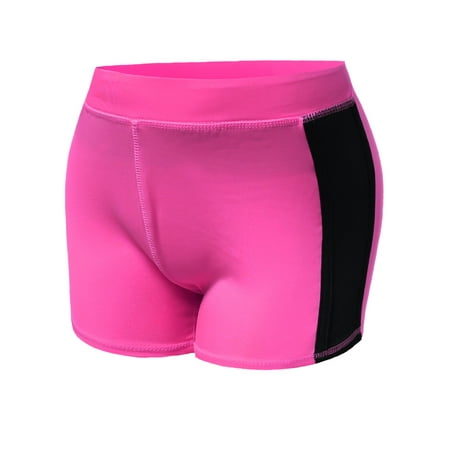 1 Champion Womens Mesh Shorts - FashionOutfit Women's Color Contrast Meshed Workout Shorts