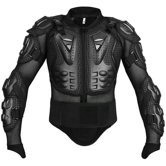 Graflsoa Motorcycle Armor Vest - Durable PE Shell & EVA Foam for Full Body Protection - Unisex Black/Red - Sizes M to 3XL - Ideal for Riding, Skateboarding, Skiing & More