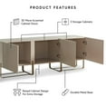 thumbnail image 4 of Furniture of America Haft Modern Wood 3-Cabinet TV Stand in Sage Green, 4 of 9