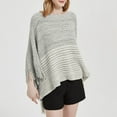 thumbnail image 5 of Hauaitttt Women Fashion Fringe Spring and Autumn Winter Batsleeve Sweater Pullover Striped Cape Sweater Shawl Top Cloak for Women with Hood and Pockets Warm Shawl Wraps for Women Wrap Sweater Long, 5 of 7