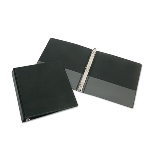 Reliure à Anneaux Rond NSN 1 Po Cap, Noir - 11 x 8,5 Po