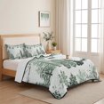 thumbnail image 5 of Quilts Twin XL Size Bedding Set, Sage Green Christmas Lightweight Quilted Comforter, Xmas Tree Snowflake Elk Winter Soft Reversible Bedspread Coverlet with Pillow Covers for All Season, 68" x 98", 5 of 9