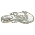 thumbnail image 4 of SheSole Women's Rhinestone Slides Flat Sandals Wedding Shoes Sliver US 10.5, 4 of 7