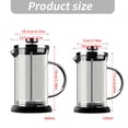 thumbnail image 5 of Premium Glass French Presses Coffee Pots With Fine Meshes Nonrust Steel Filter Perfect For Hand Brewing Coffee, 5 of 20