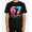 Black-4, variant on Men's Women's Easter Themed 67 Number Design T-Shirt with Bunny Ears S-5XL