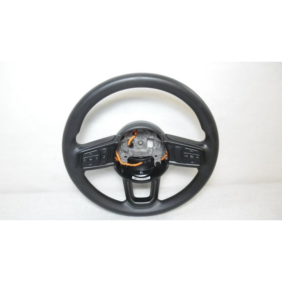 Pre-Owned 2021 Jeep Wrangler Urethane Steering Wheel w/ Controls 6BT941X7AE Black OEM - Verify Specific Vehicle Fitment In Description - (Good)