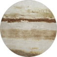 thumbnail image 2 of Addison Rugs Mayfield Premium Machine Washable Transitional Stripes Brown Round Rug, 8' x 8', 2 of 6