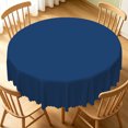 thumbnail image 2 of Tchckioa Navy Blue Round Tablecloth for Dining Kitchen Decor,Waterproof Table Cloth Cover,70 Inch, 2 of 6
