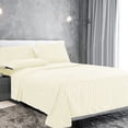 thumbnail image 3 of FOCUSSEXY Stripe Bed Sheet Set Dobby 100% Cotton Sateen 400 Thread Cotton Sateen Dobby Stripe Bed Sheets Set,Full, Queen, King, 3 of 3