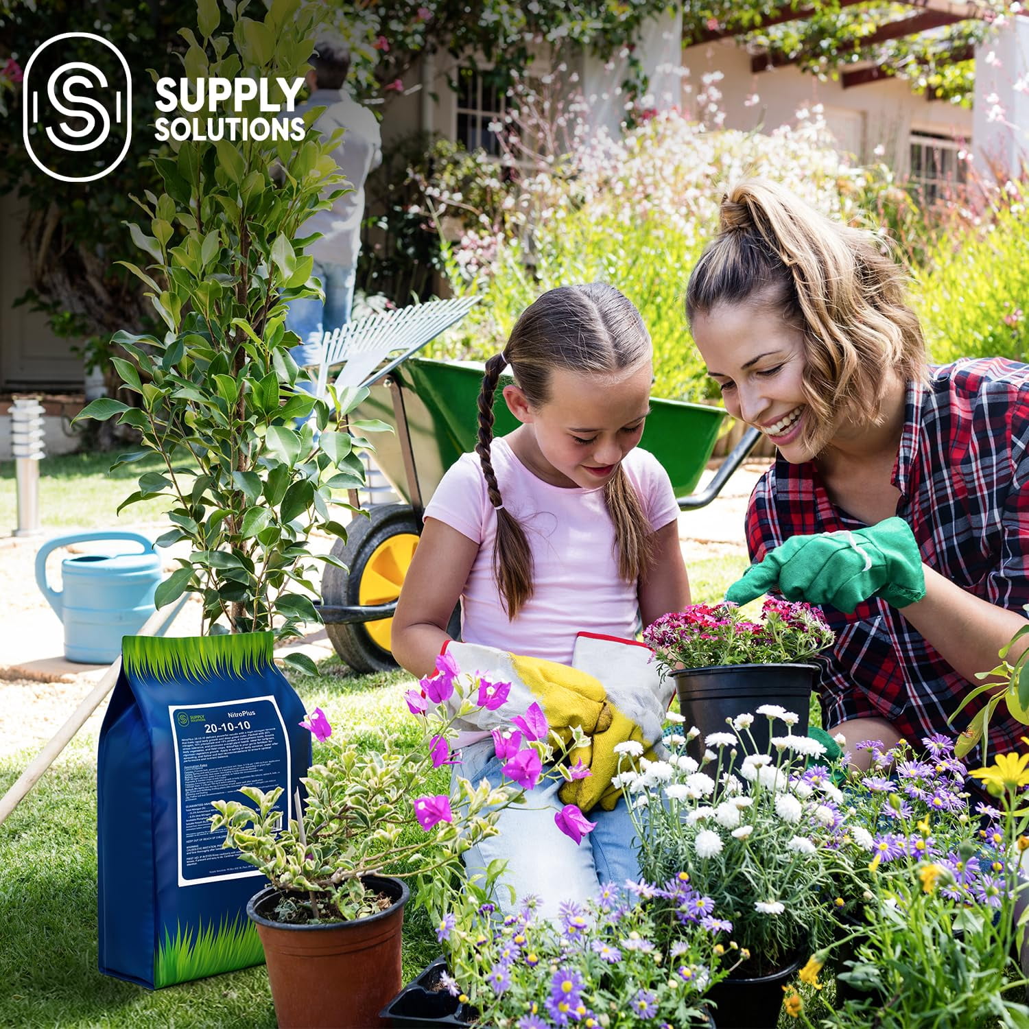 Supply Solutions NitroPlus 20-10-10 Fertilizer for Lawns and Gardens, All Purpose Lawn Fertilizer and Garden Fertilizer, Outdoor Plant Food with Nitrogen Phosphate and Potash Blend (25 Pounds)