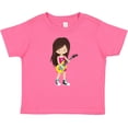 thumbnail image 3 of Inktastic Rock Girl, Brown Hair, Band Singer, Microphone Girls Baby T-Shirt, 3 of 5