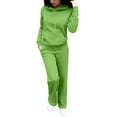 thumbnail image 5 of NMMUED Sweat Set for Women Sweat Suit Hoodie and Sweatpants Set for Women 2 Piece Sets for Women Fall Matching Sets Women Clothing, Light Green S, 5 of 8