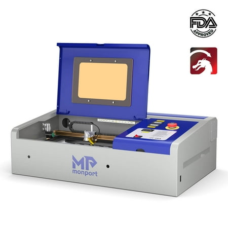 

Monport 40W Lightburn-ready (8 X 12 ) CO2 Laser Engraver & Cutter with FDA Approval X4
