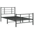thumbnail image 3 of vidaXL Metal Bed Frame without Mattress with Footboard Black 39.4"x78.7", 3 of 9