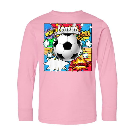 Inktastic Soccer Superhero Long Sleeve Youth T-Shirt
