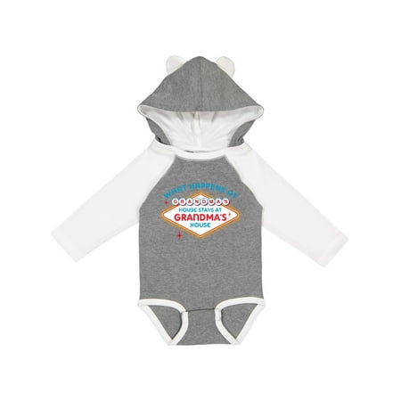 

Inktastic Las Vegas Stays At Grandma s Gift Baby Boy or Baby Girl Long Sleeve Bodysuit