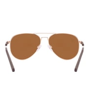 Piranha Eyewear Eclipse Gold Polarized Aviator Sunglasses with Brown Lens