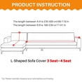 thumbnail image 4 of SHANNA Stretch Sectional Couch Covers Non Slip L Shaped Sofa Slipcover with Elastic Bottom Washable Couch Protector with 2 Pillowcases (Camel, 3+3 Seater), 4 of 12